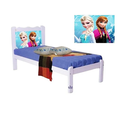 CAMA SOLTEIRO ANITA BRANCA FROZEN COD 675.008 CAMA SOLTEIRO ANITA BRANCA FROZEN COD 675.008